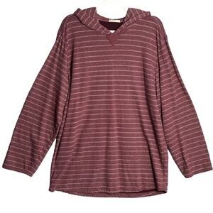 Marine Layer Men's Sz XL Striped Double Layer Hoodie Sweatshirt rayon soft thick